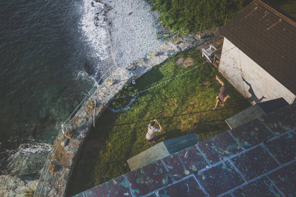 Greenery and the sea