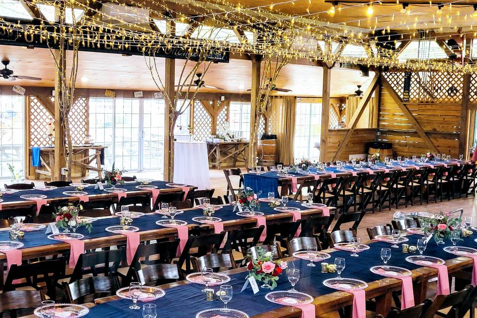 Barn Venue Long Tables