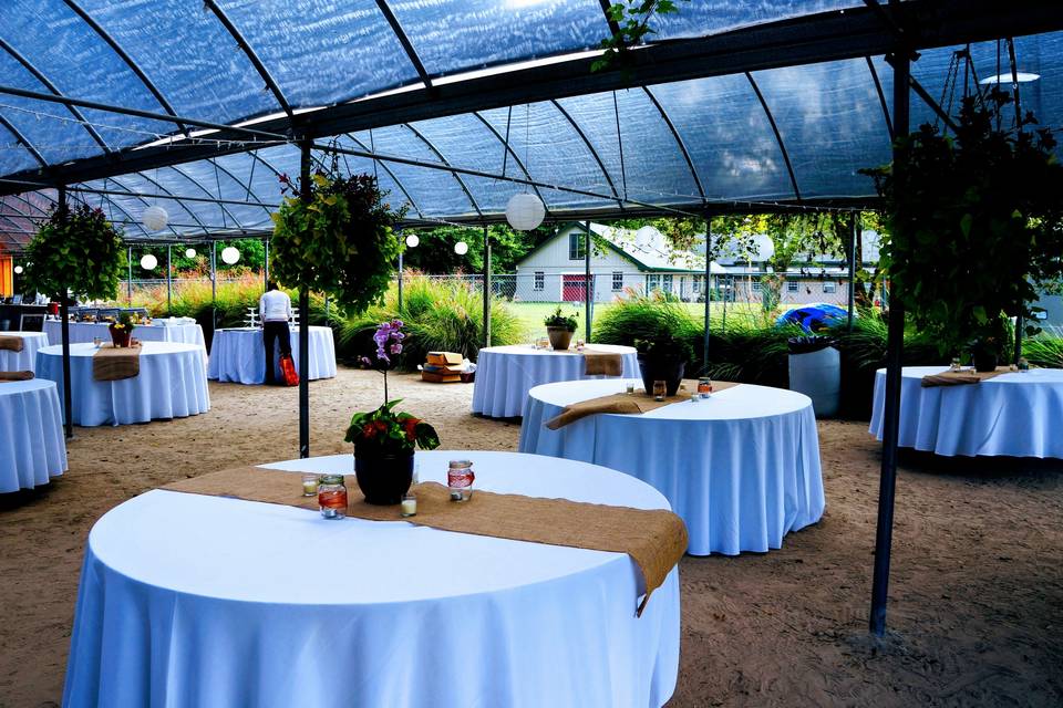 Greenhouse round tables