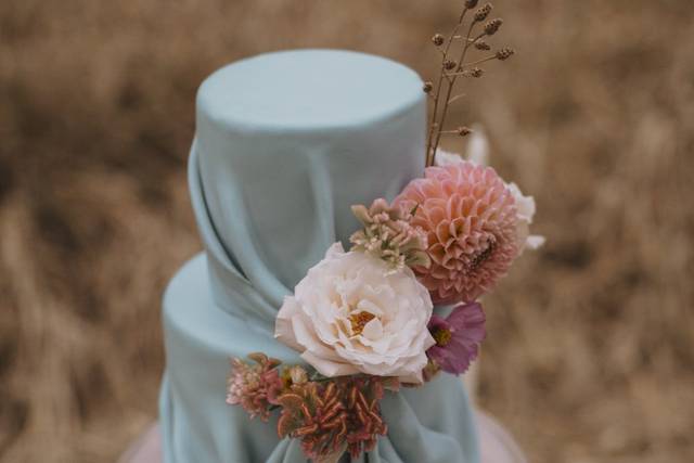Blue Draped cake