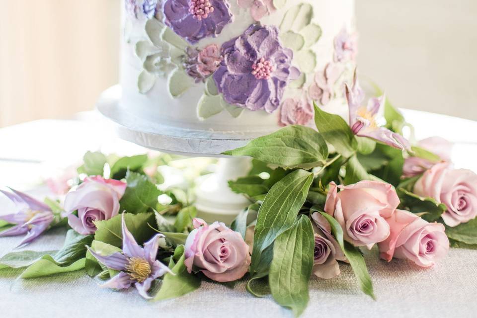 Painted Buttercream Cake