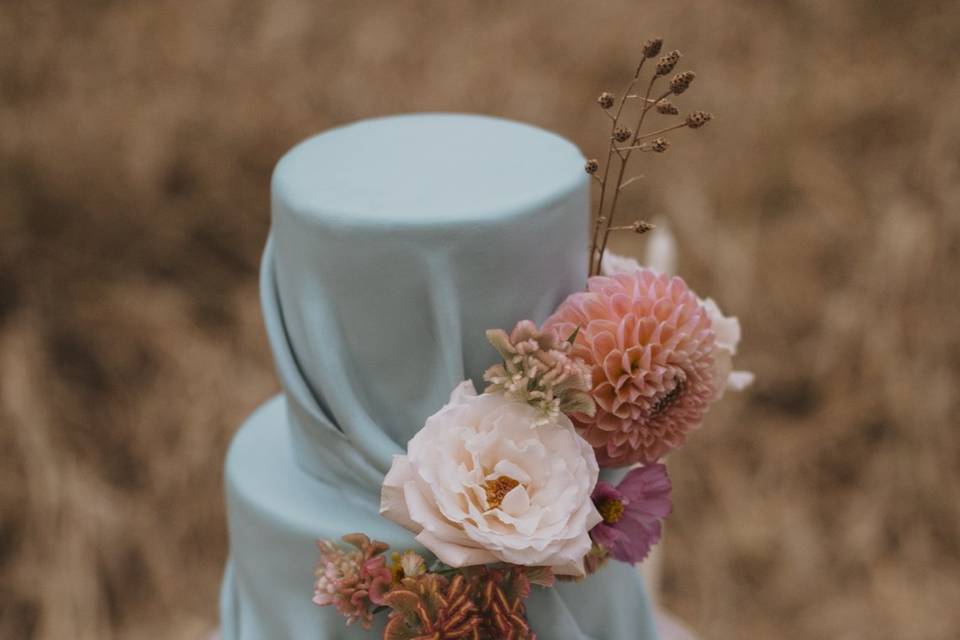 Blue Draped cake