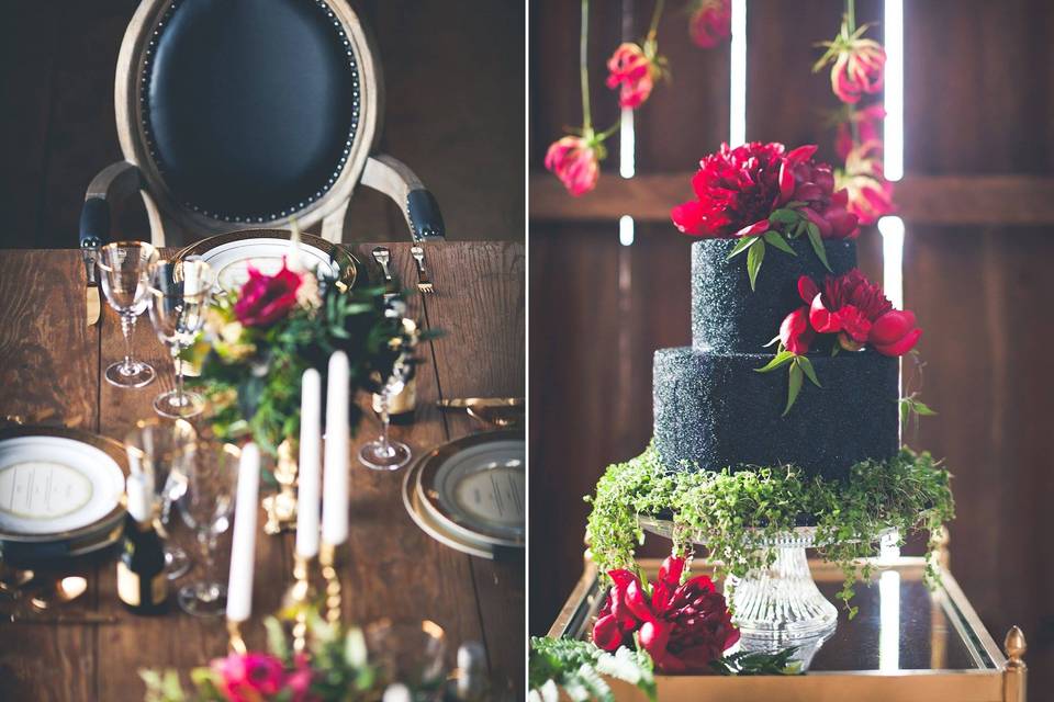 Gray Rough Stone Wedding cake