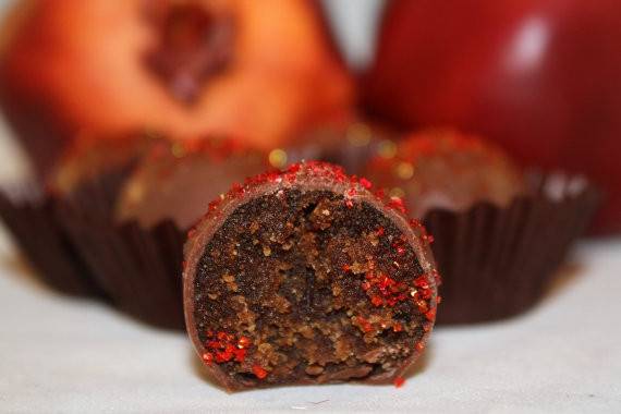 Pomegranate Chocolate Truffles - many flavors