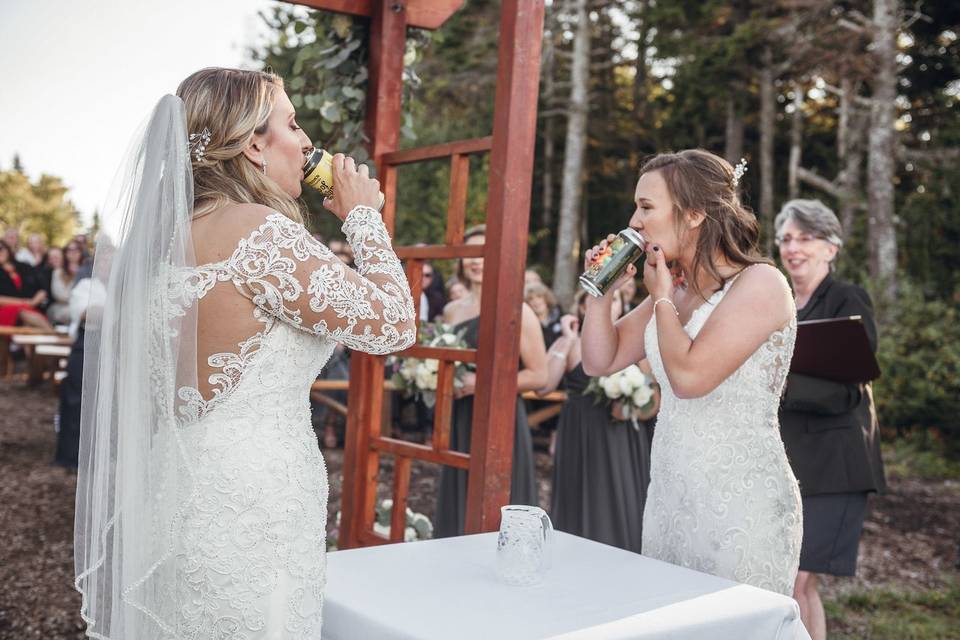 Wilkins and Kruger exchange wedding vows at First Presbyterian