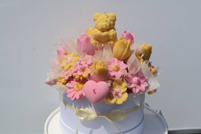 Pink and yellow
