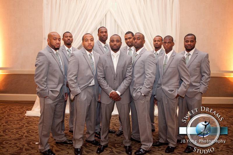 The groom with his groomsmen​