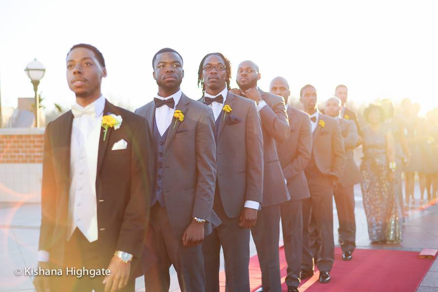 The groom with his groomsmen​