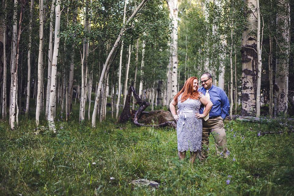 Springtime engagement session