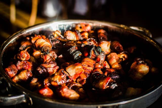 Bacon-wrapped dates