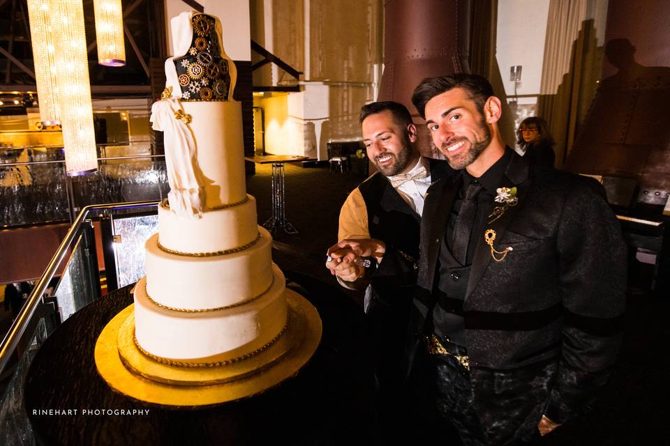 Cutting the cake