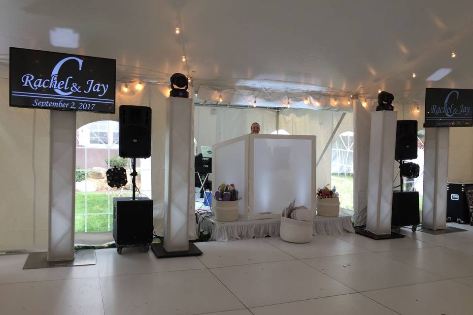Our Upgraded Wedding Package with Custom Gobo Light & 1 TV