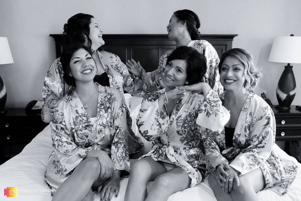 Bride and Bridesmaids