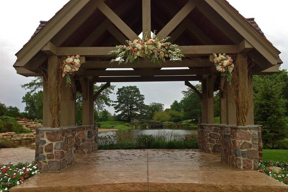 Outside setup for a ceremony