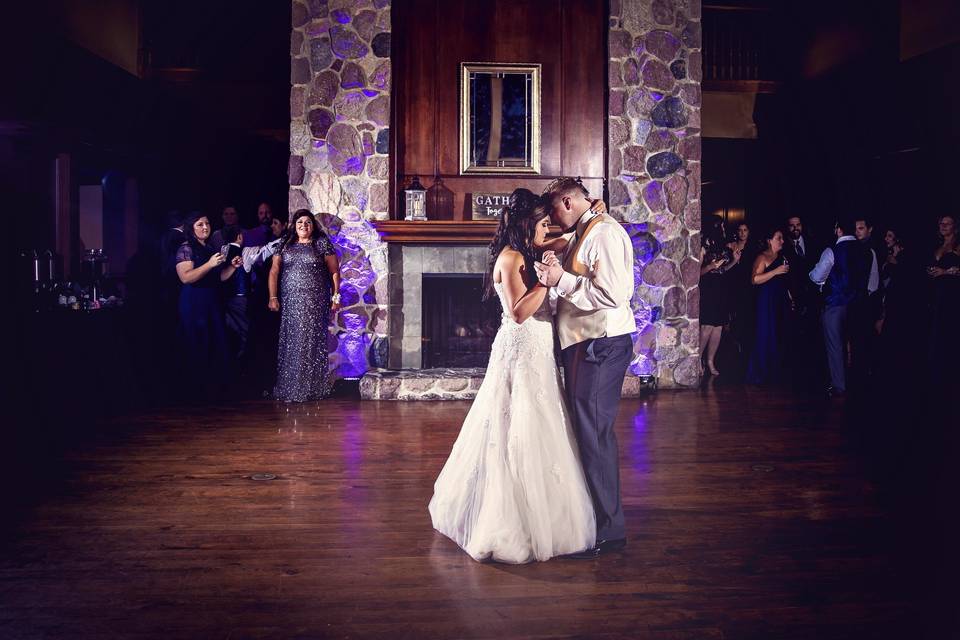 Couple enjoy a solitary dance