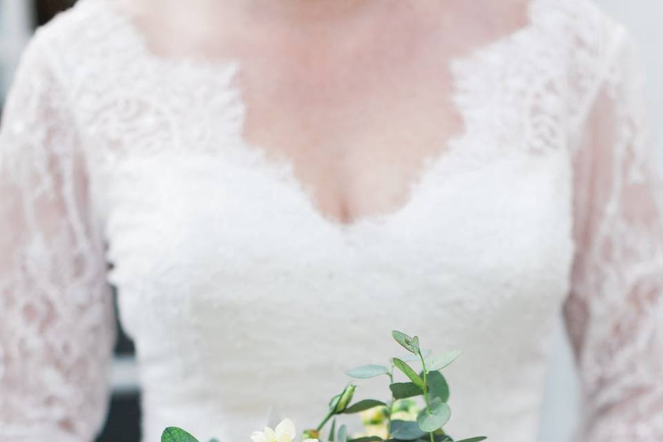 Yellow bridal bouquet