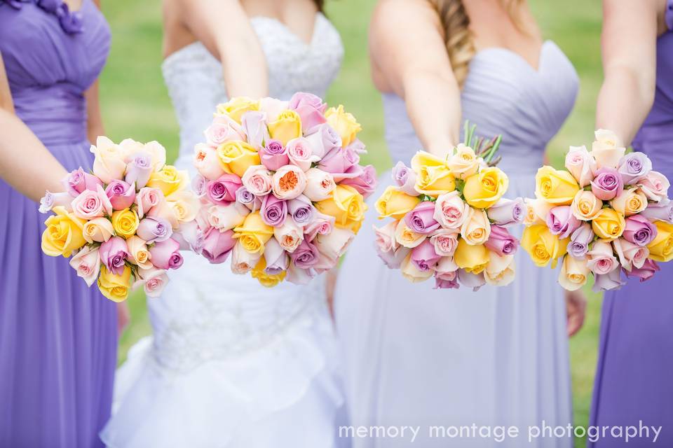 Colorful bridal bouquet