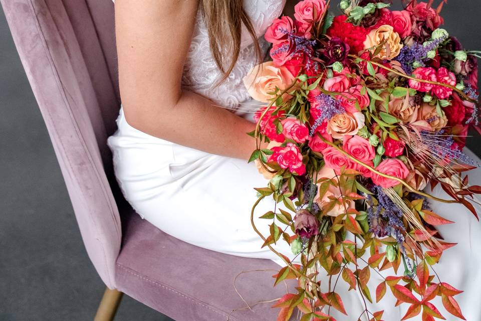 Pink bridal bouquet