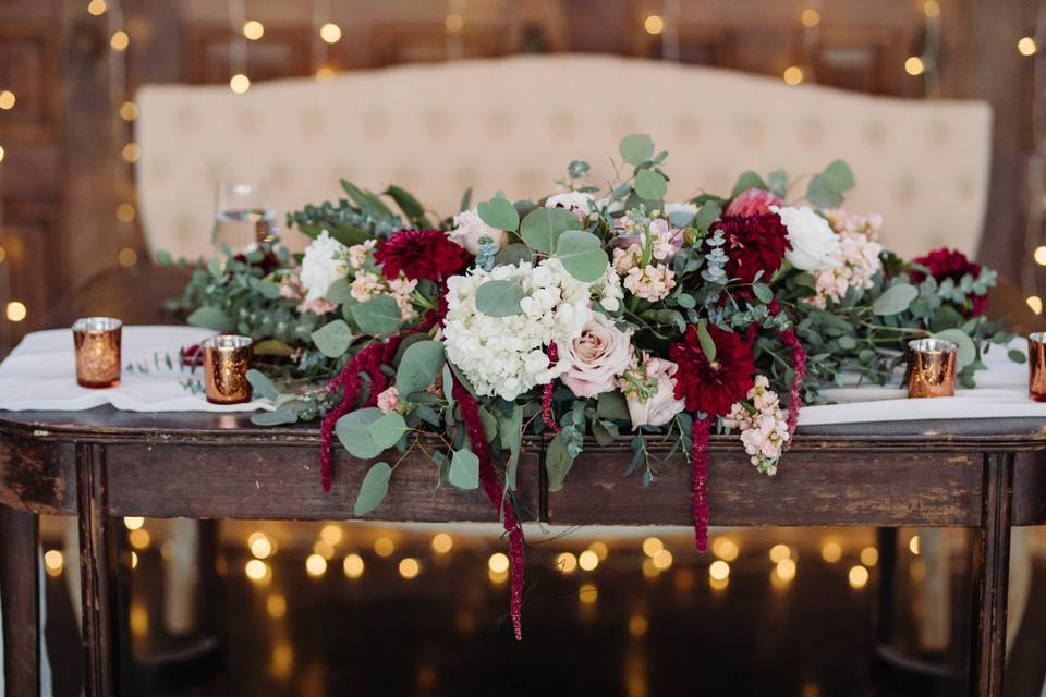 Romantic table decor