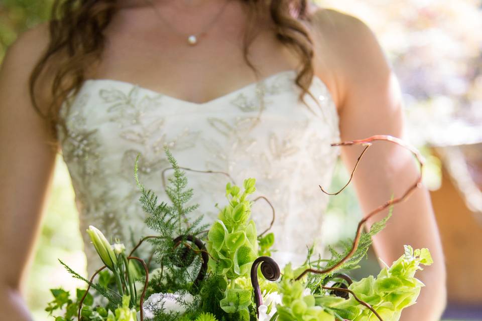 Bridal bouquet in green