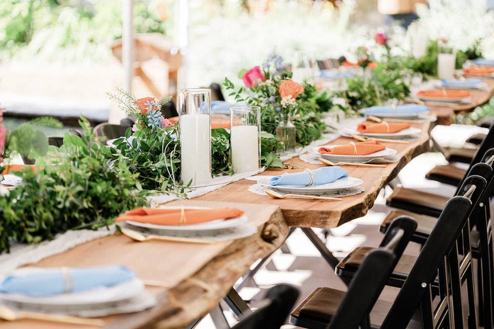 Reception tablescape