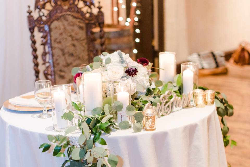 Sweetheart table