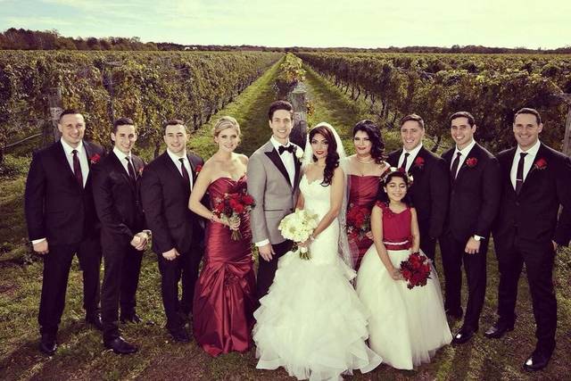 Newlyweds and their guests