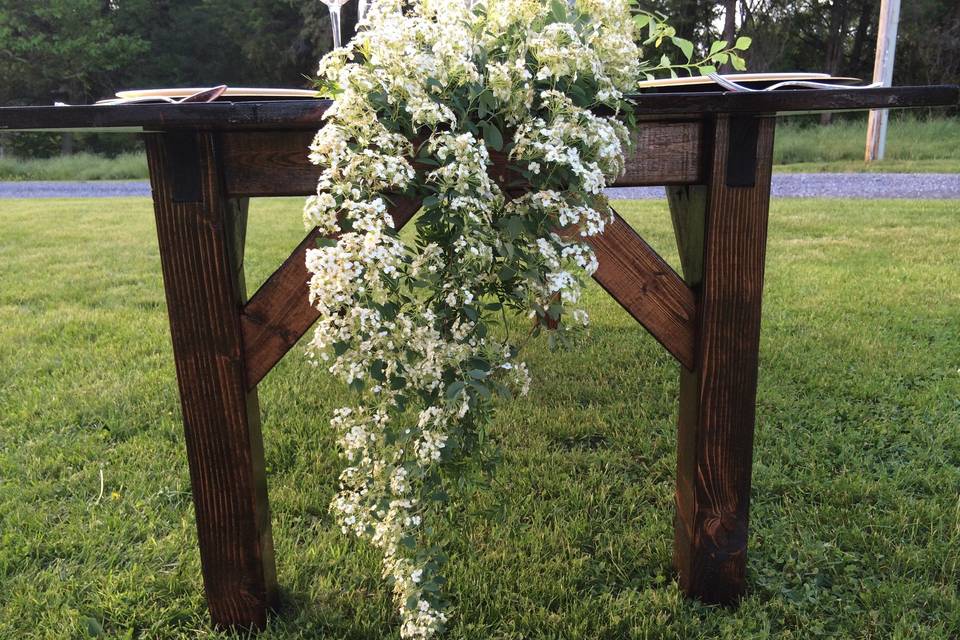 Floral table decor