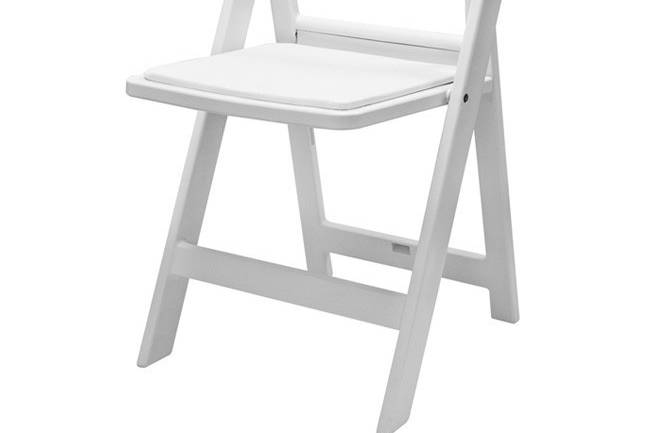 White garden chair