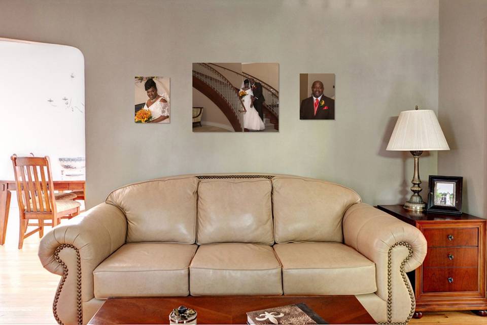 Wall designs with your images and a photo of your actual wall!