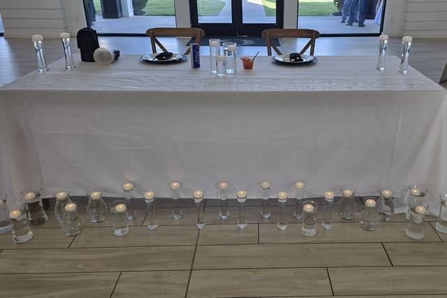 Sweetheart Table with Candles