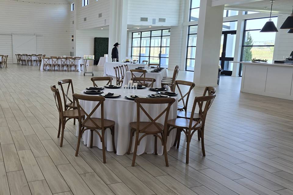 Black and White Wedding Tables
