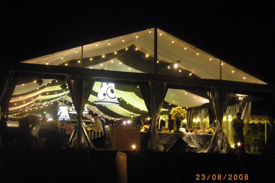 Clear Lighted tent
