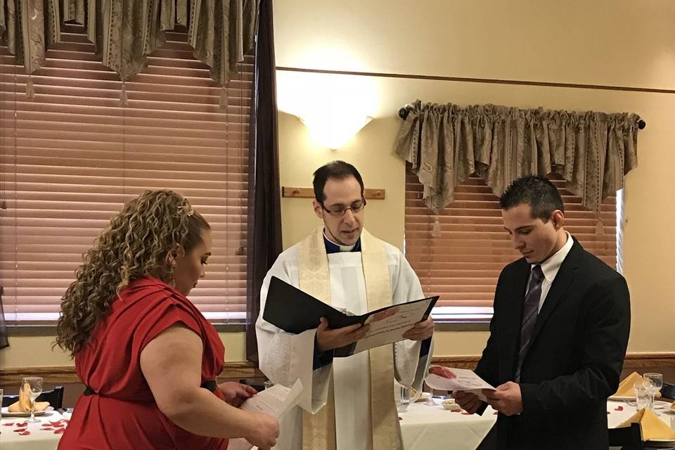Vows being recited
