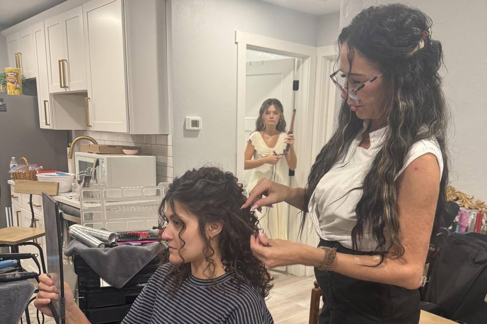 Julie at work