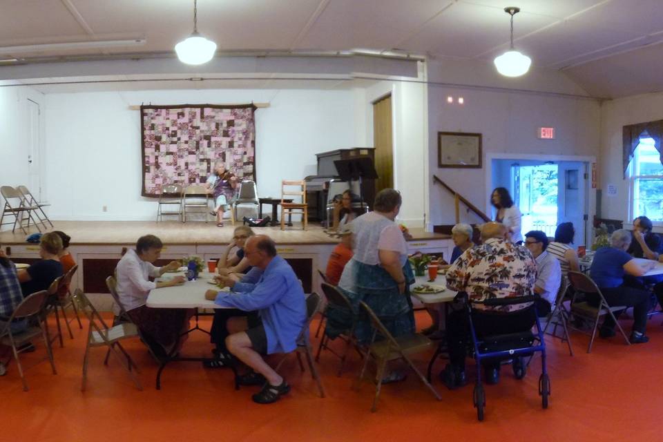 Eating in the Main Hall