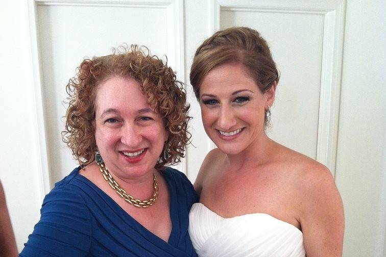 Bride with Rabbi Wendy Spears