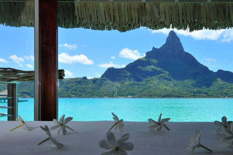 View from Overwater Bungalow at the Intercontinental Bora Bora & Thalasso Spa