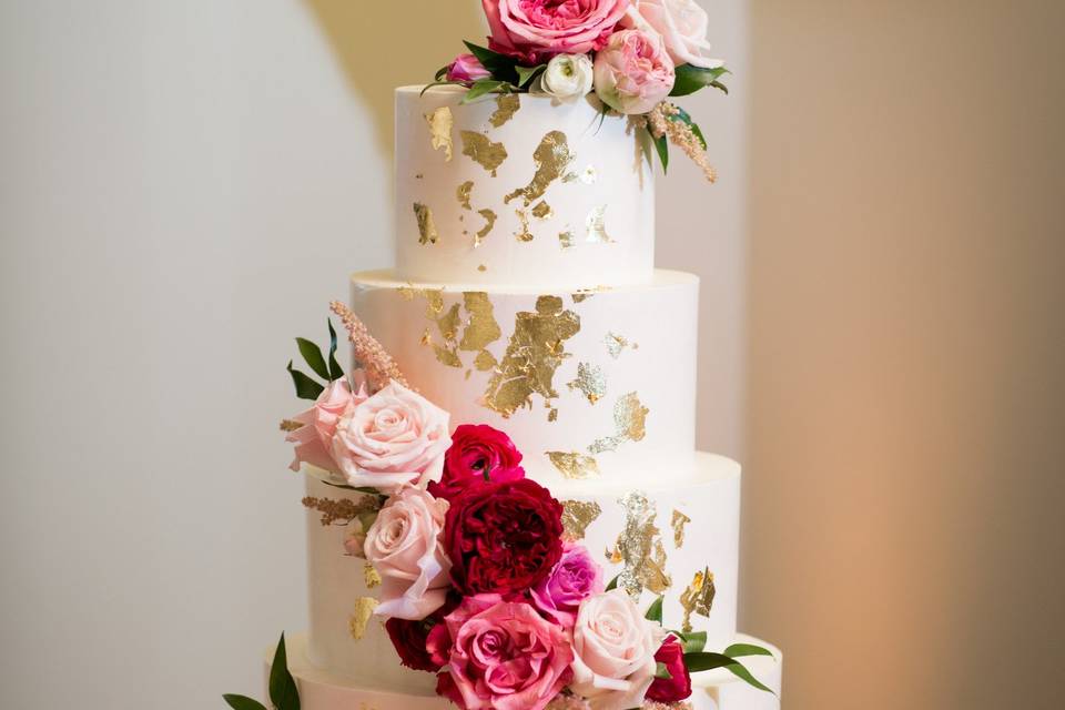 A stunning gourmet wedding cake