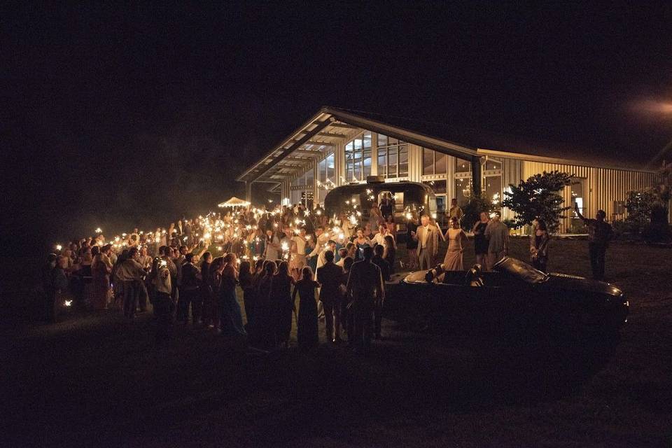 Candle lights at night