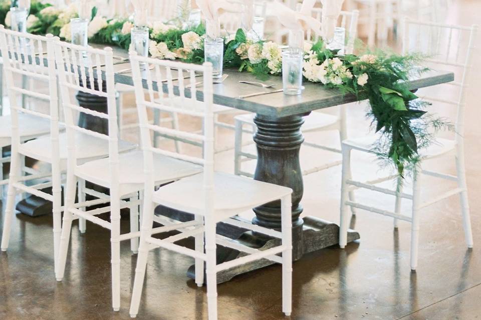 Our elegant farm tables