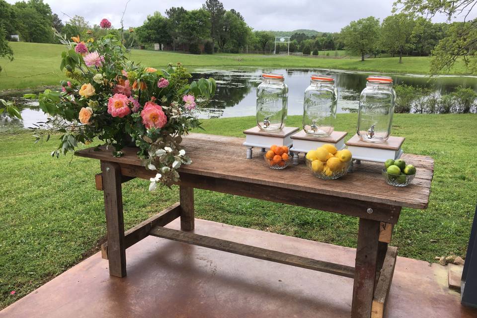 Our rustic tables