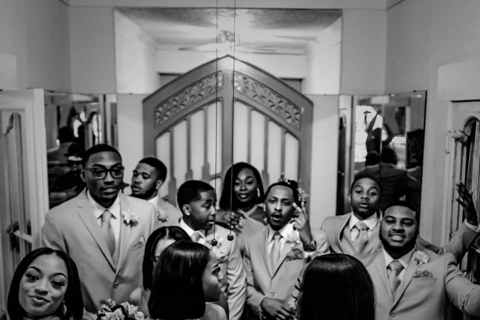 The Bridal Party hallway