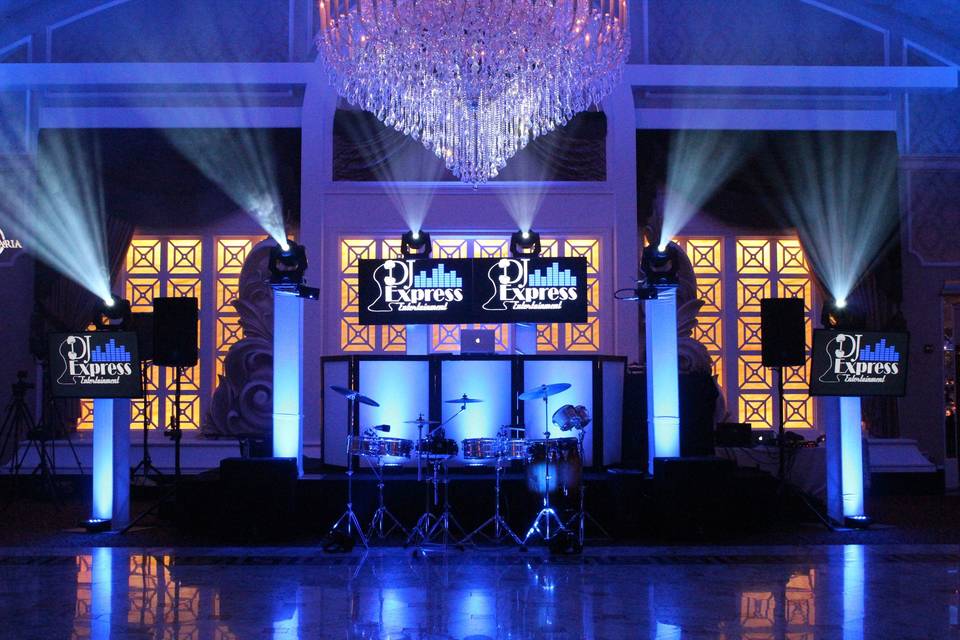 DJ booth setup