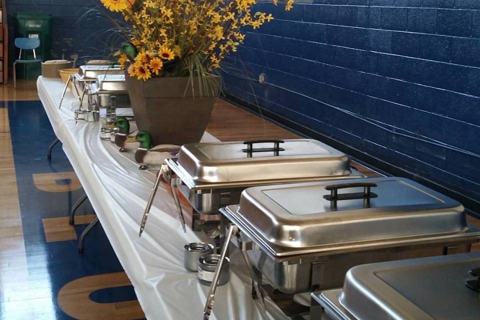 Buffet table