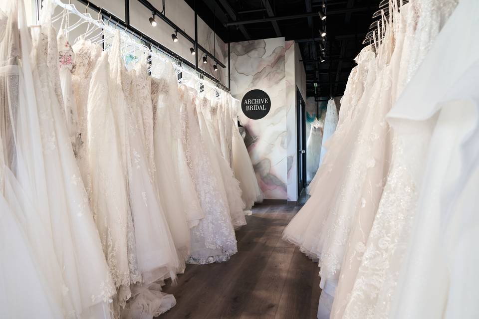 Over 200 wedding gowns