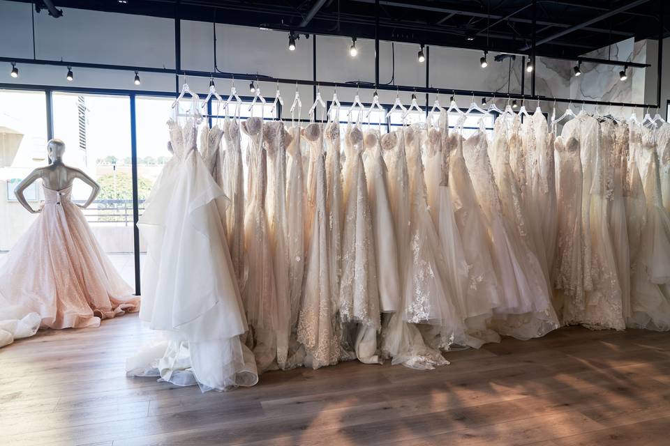 Over 200 wedding gowns