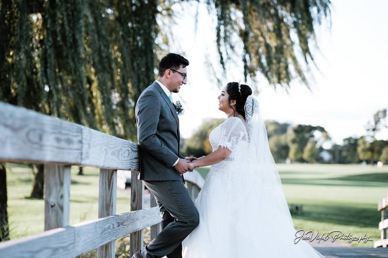 Couple on bridge