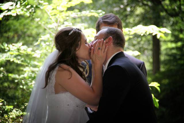 Couple embrace