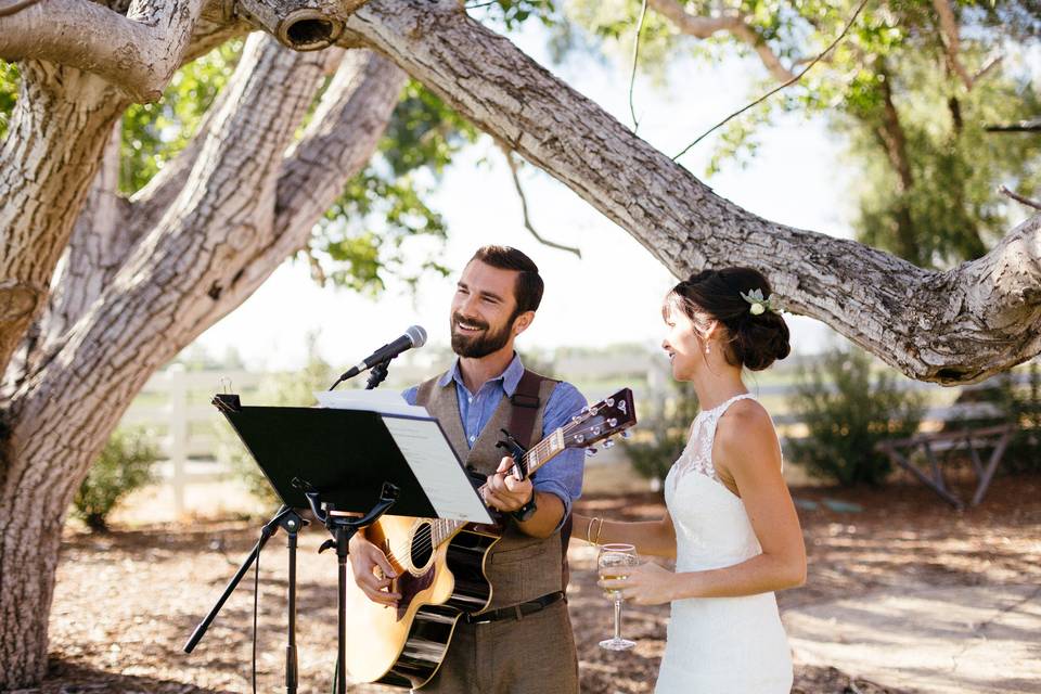 The bride with the band